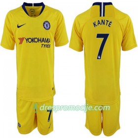 Chelsea Dres Kante 7 Dječji Gostujući 2018/19 Kratkih Rukava